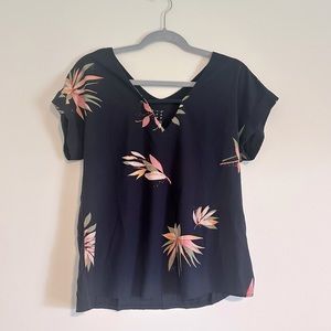 Floral Mixed Media Top